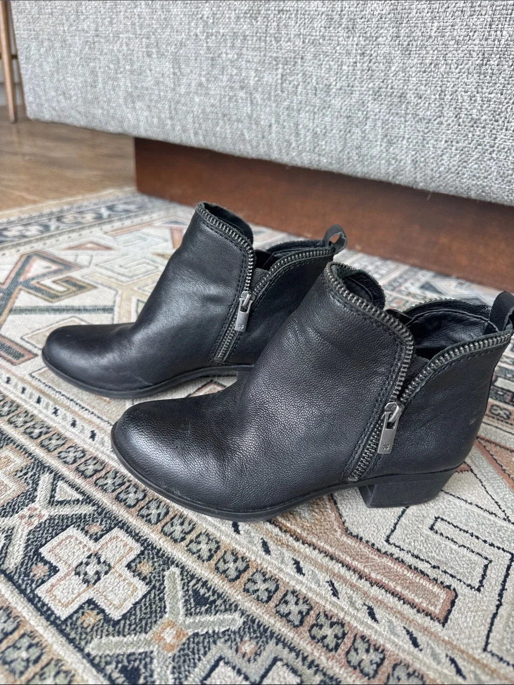 Little Girl- Sz 13- Leather Zip Ankle Boots Lucky Brand